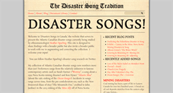 Desktop Screenshot of disastersongs.ca